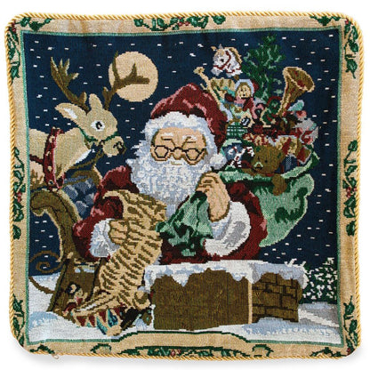 Set of 2 Santa Reading Gifts List Christmas Throw Cushion Pillow Covers BestPysanky
