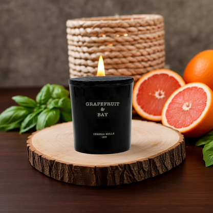Cereria Molla - Grapefruit & Bay Black 3 wick XL Candle - 21 oz / 600 g - Coastous