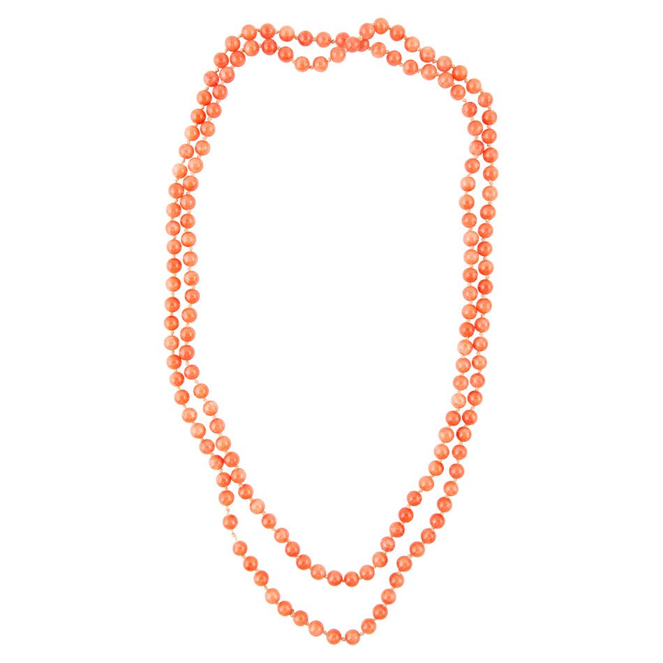 Immeasurable Bead Necklace-Melon Jade Barse Jewelry