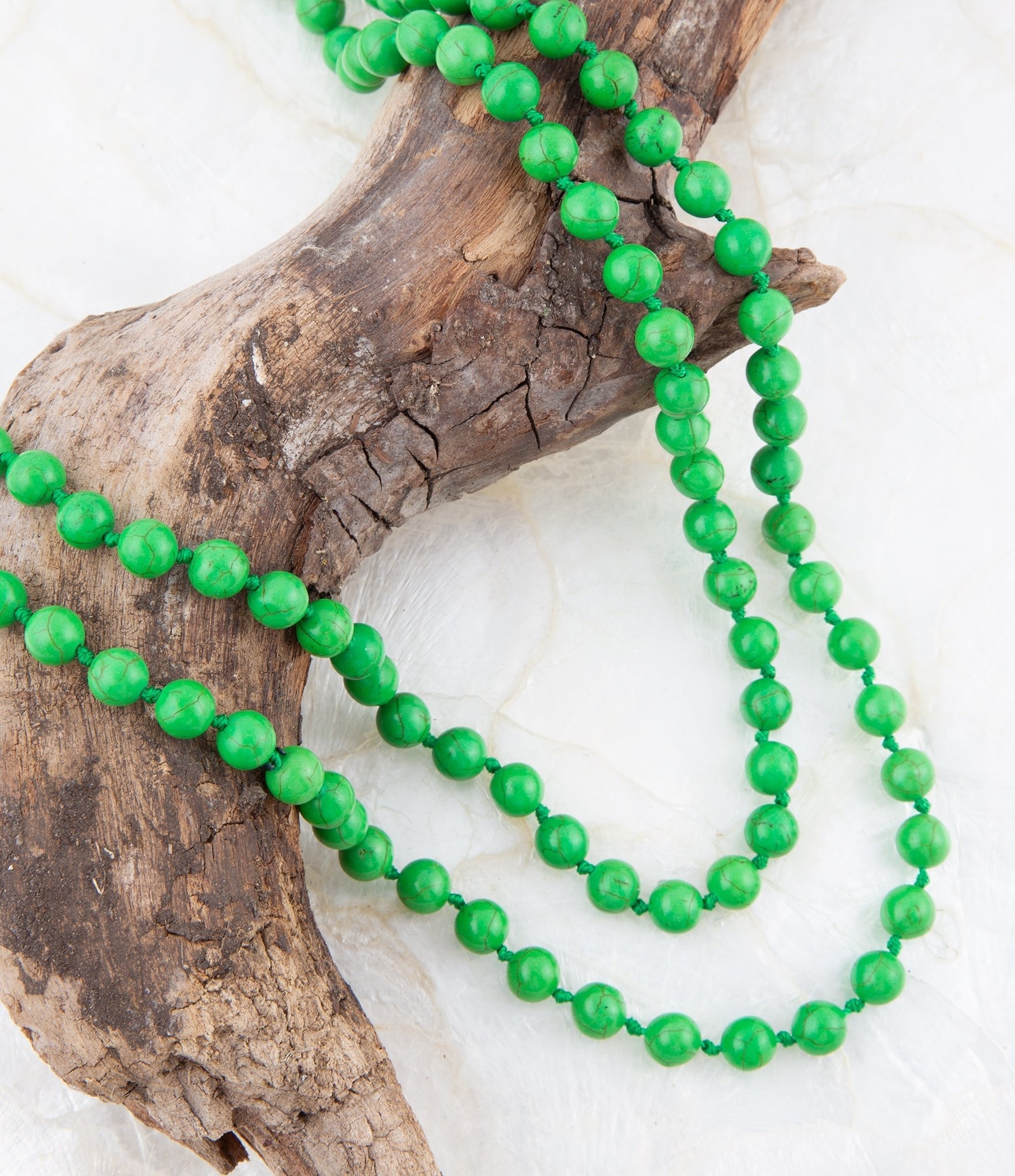Immeasurable Green Magnesite Wrap Necklace Barse Jewelry