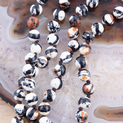 Immeasurable Jasper Black and White Wrap Necklace Barse Jewelry