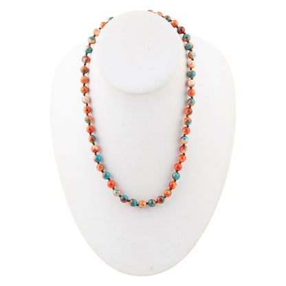 Immeasurable Multicolor Ocean Jade Golden Wrap Necklace Barse Jewelry