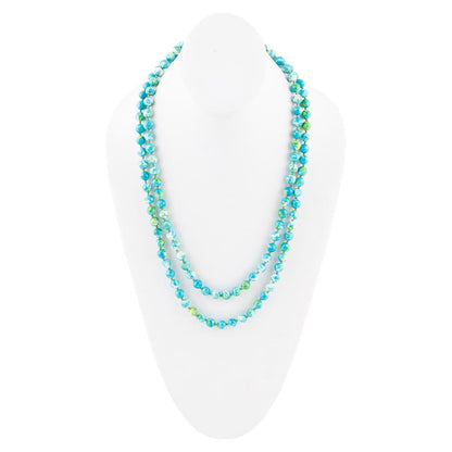 Immeasurable Ocean jade Blue Knotted Necklace Barse Jewelry