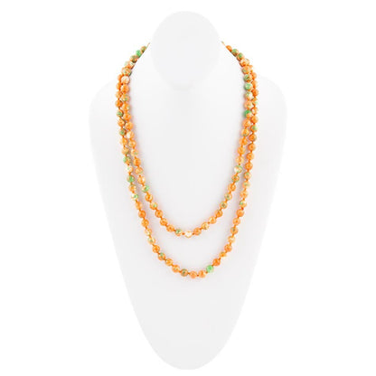 Immeasurable Orange and Lime Wrap Necklace Barse Jewelry