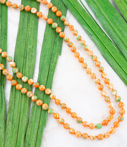 Immeasurable Orange and Lime Wrap Necklace Barse Jewelry