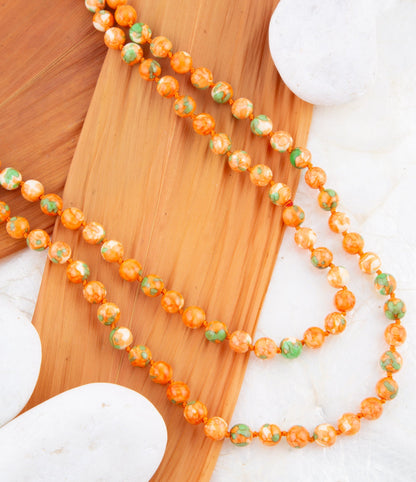 Immeasurable Orange and Lime Wrap Necklace Barse Jewelry