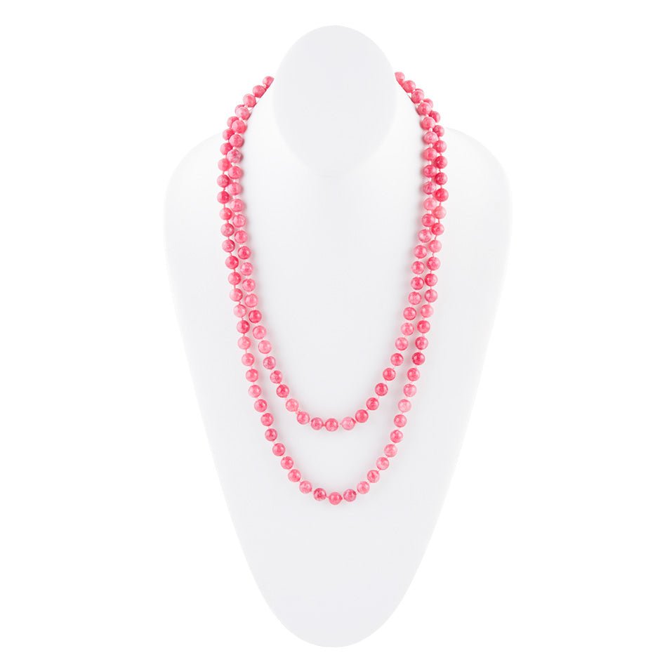 Immeasurable Pink Jade Wrap Necklace Barse Jewelry