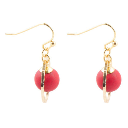 In The Loop Red Magnesite Earrings Barse Jewelry