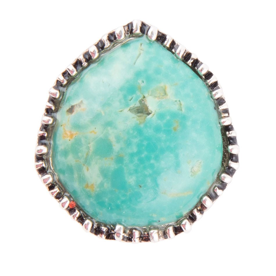 Intricate Green Turquoise and Sterling Silver Ring Barse Jewelry