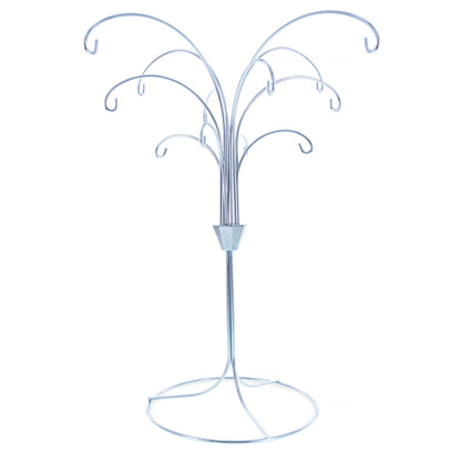 12-Arm Spiral Fountain Brass Silver Metal Ornament Stand Display 11.5 Inches (Taiwan)