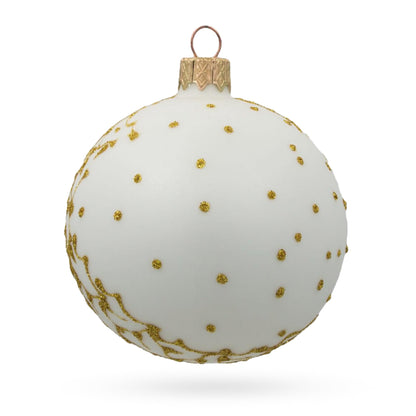 St. Nicholas Perusing His Gift List  Glass Ball Christmas Ornament 3.25 Inches