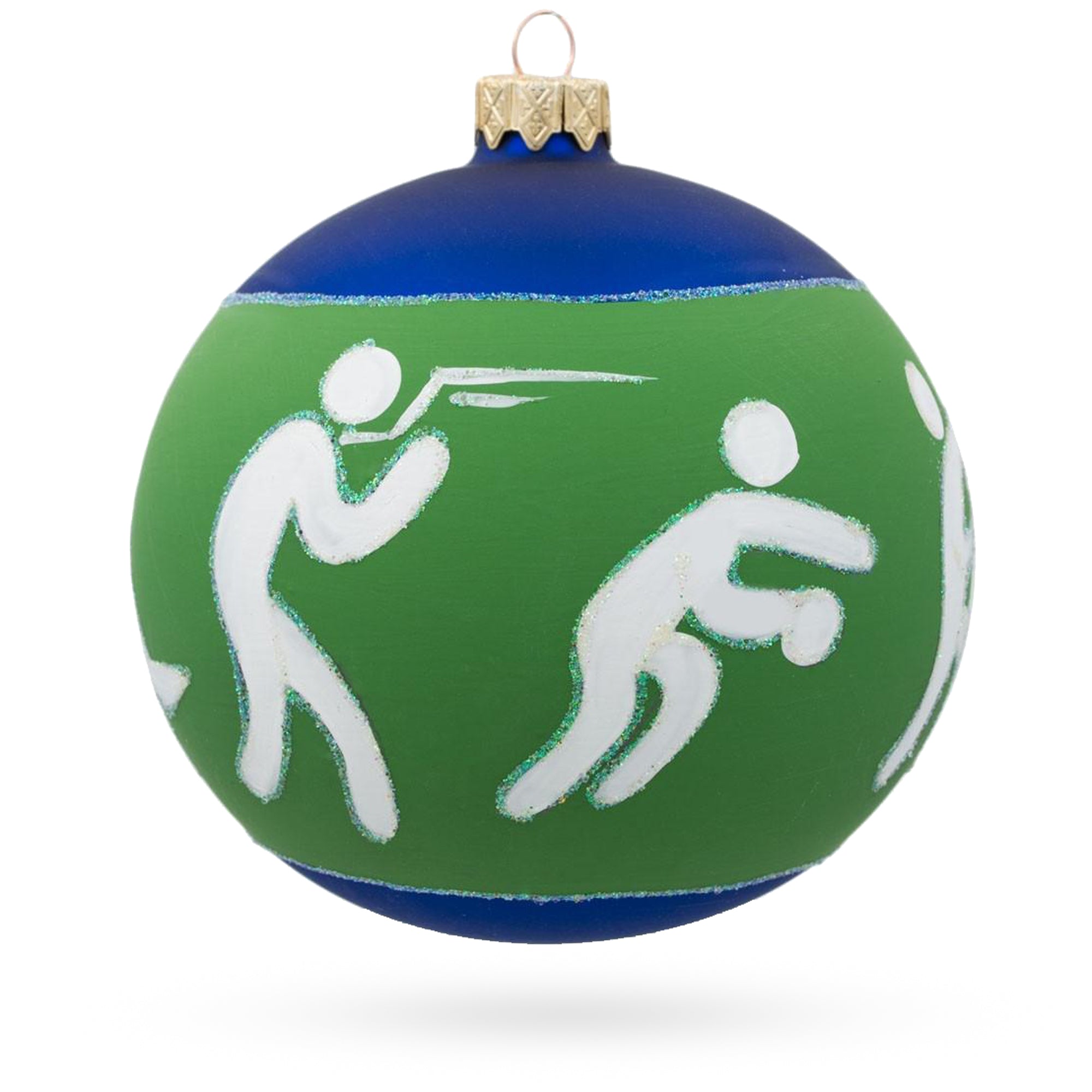 Swimming, Boxing, Biking, Track, Rowing Sports Glass Ball Christmas Ornament 4 Inches BestPysanky