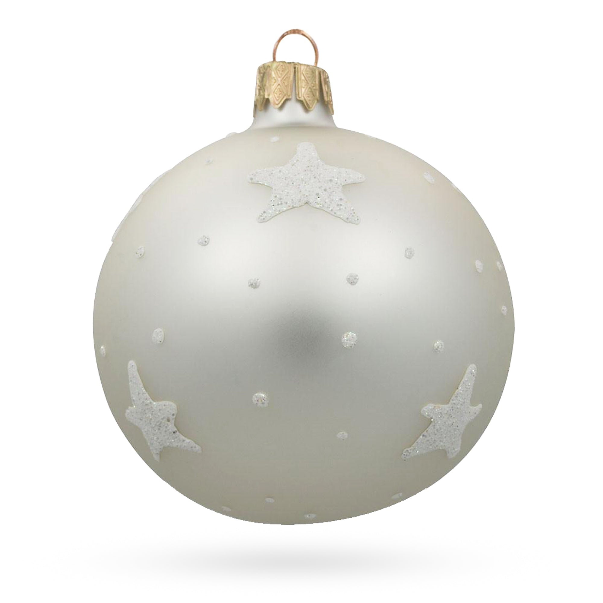 Snowman with Christmas Tree and Gifts Glass Ball Ornament 3.25 Inches