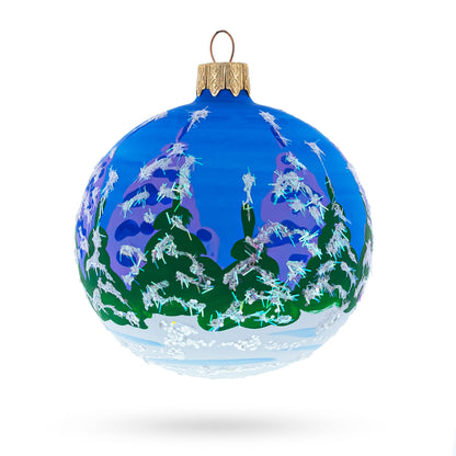 Bear with Rabbit and Fox Glass Ball Ornament 3.25 Inches BestPysanky