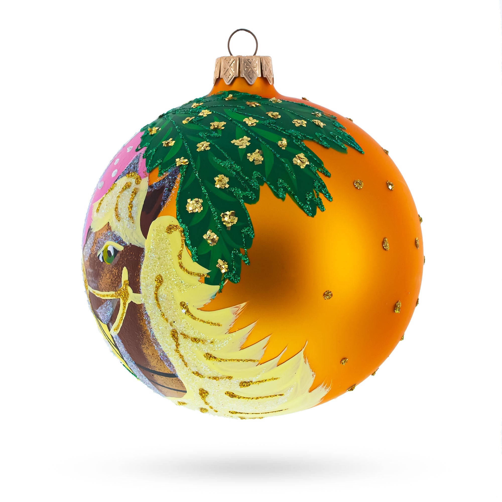 Serene Horse in the Forest Glass Ball Christmas Ornament 4 Inches BestPysanky