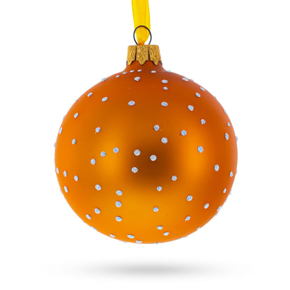 USA Flag and Bald Eagle Glass Ball Christmas Ornament 3.25 Inches