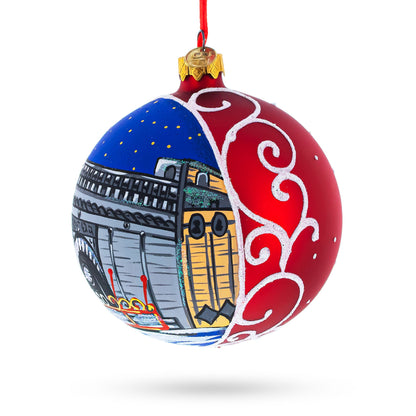 Chicago Theater, Illinois, USA Glass Ball Christmas Ornament 4 Inches