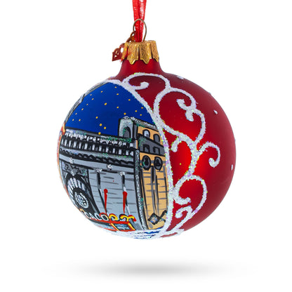 Iconic Chicago Theater Glass Ball Christmas Ornament 3.25 Inches
