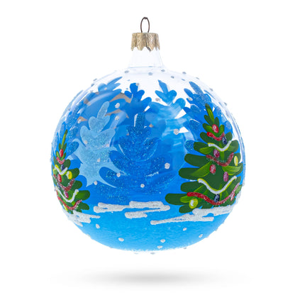 Labrador Retriever Glass Ball Christmas Ornament 4 Inches