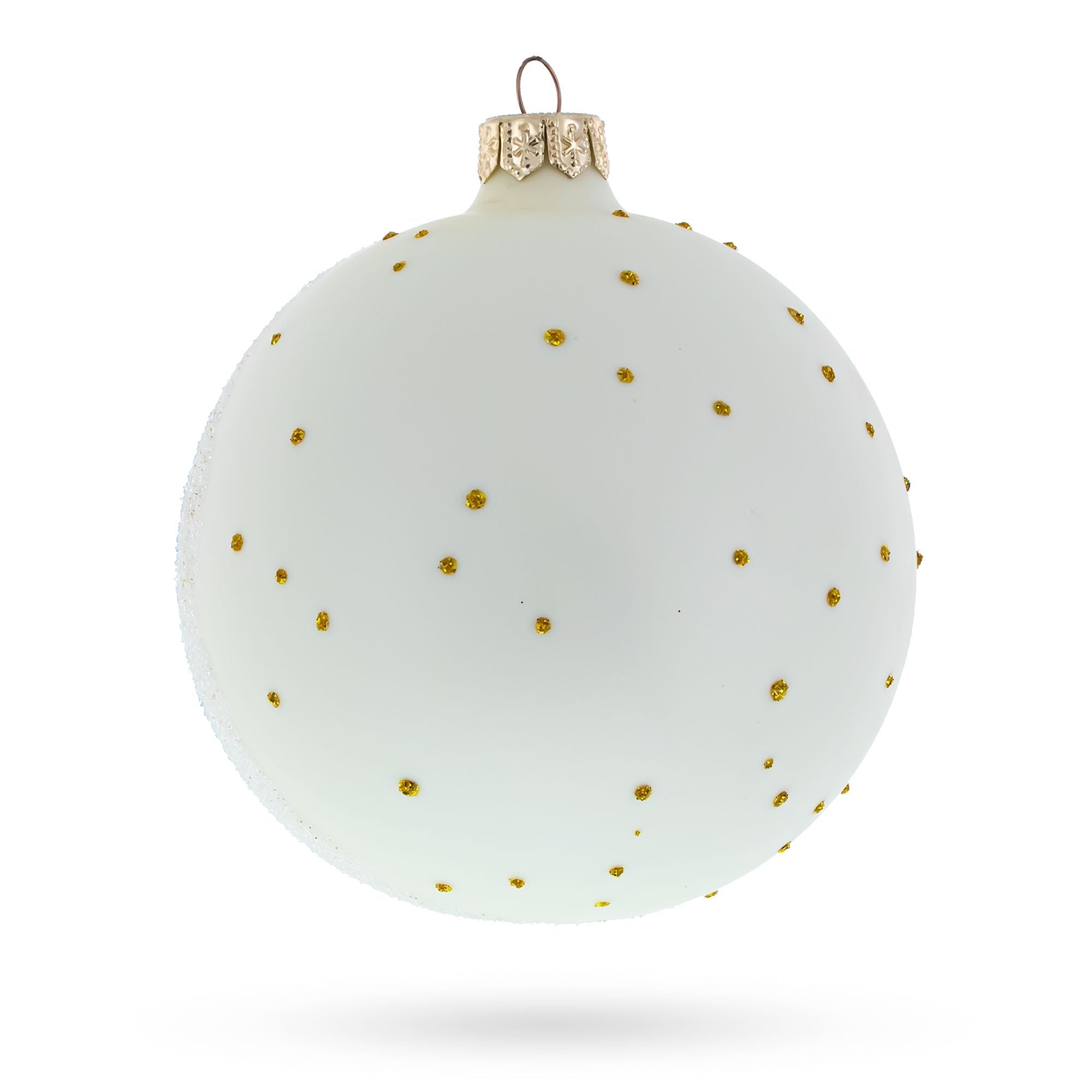 Santa Riding Horse Laden with Gifts Glass Ball Christmas Ornament 4 Inches