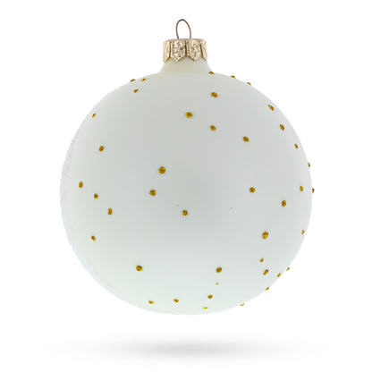 Santa Riding Horse Laden with Gifts Glass Ball Christmas Ornament 4 Inches