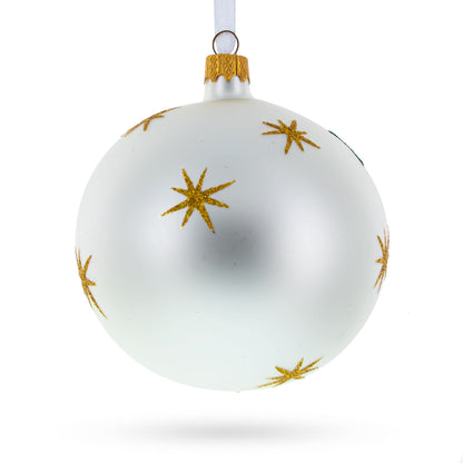 Snowman Duo Glass Ball 'Our First Christmas' Ornament 4 Inches