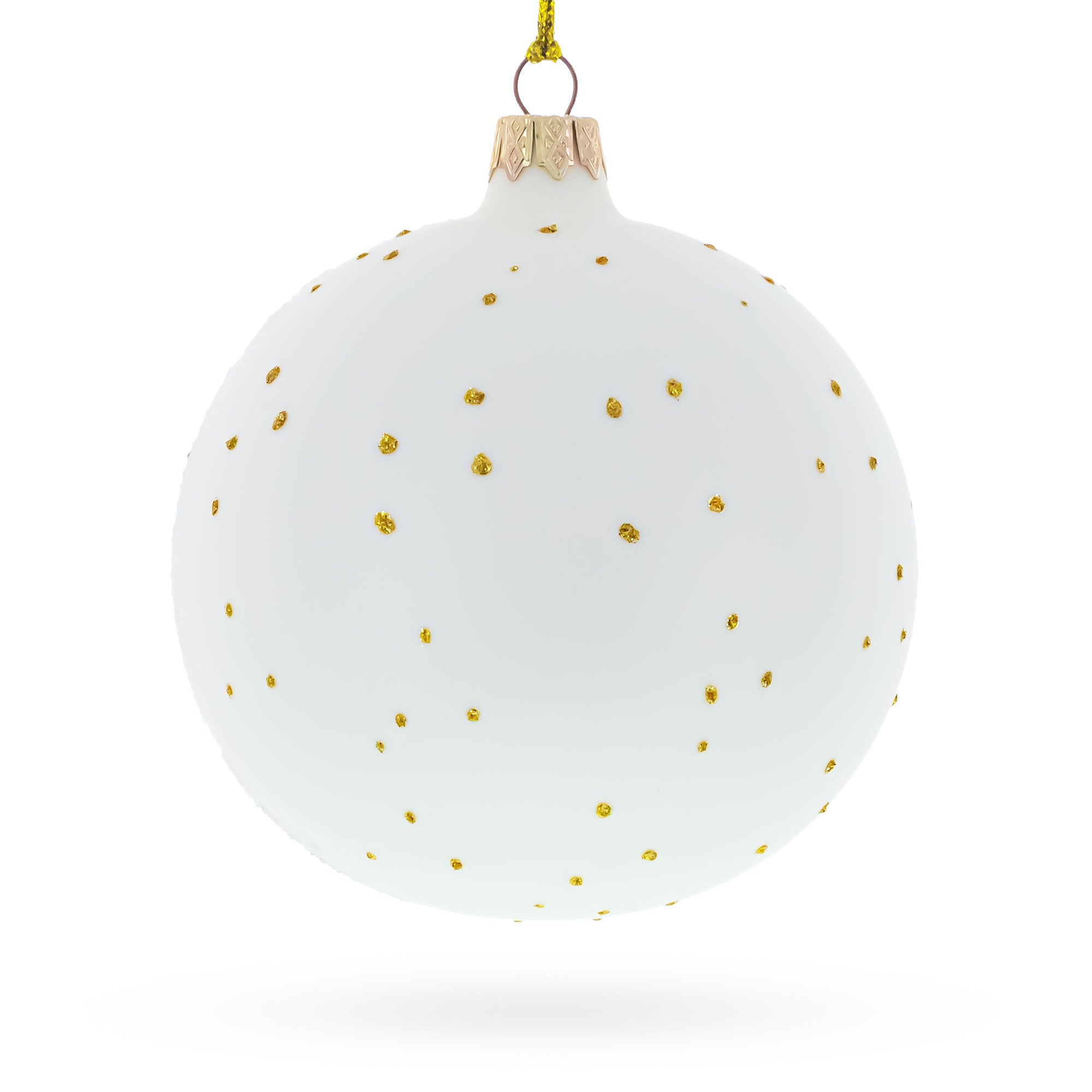 Delicate Fairy on Sparkling Glass Ball Christmas Ornament 4 Inches