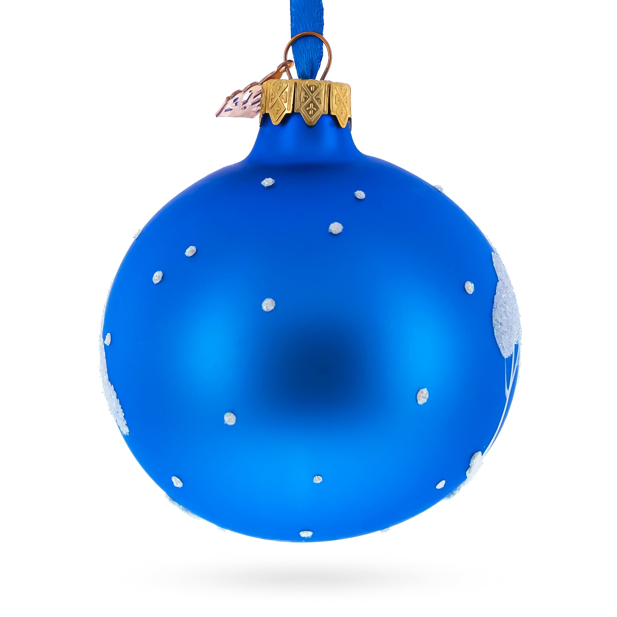 Joyful Trio of Gnomes Glass Ball Christmas Ornament 3.25 Inches