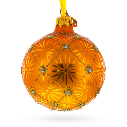 1897 Coronation Royal Gold Glass Christmas Ornament 3.25 Inches