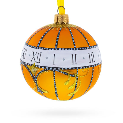 1899 Madonna Lily Clock Royal Glass Ball Christmas Ornament, 3.25 Inches