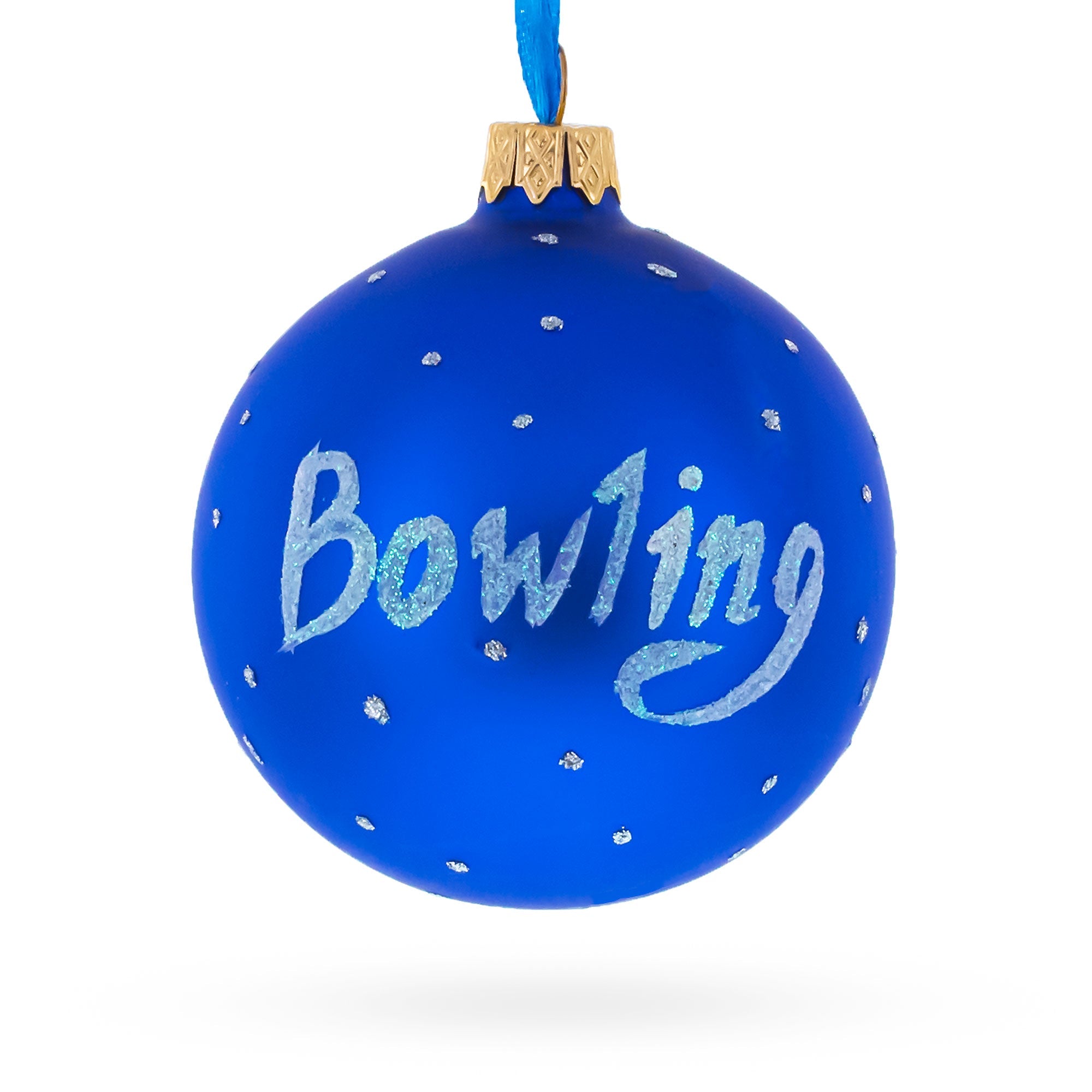 Bowling Glass Ball Christmas Ornament 3.25 Inches