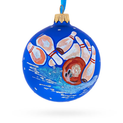 Bowling Glass Ball Christmas Ornament 3.25 Inches
