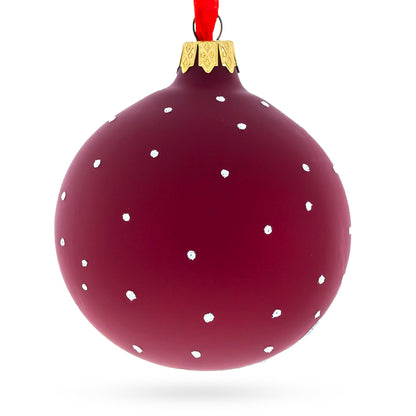 K-9 Police Officer with Dog Glass Ball Christmas Ornament 3.25 Inches