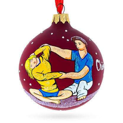 Chiropractor Glass Ball Christmas Ornament 3.25 Inches