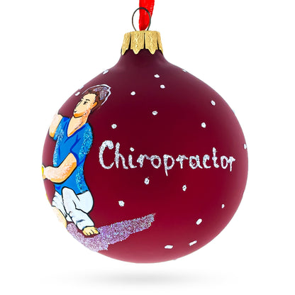 Chiropractor Glass Ball Christmas Ornament 3.25 Inches