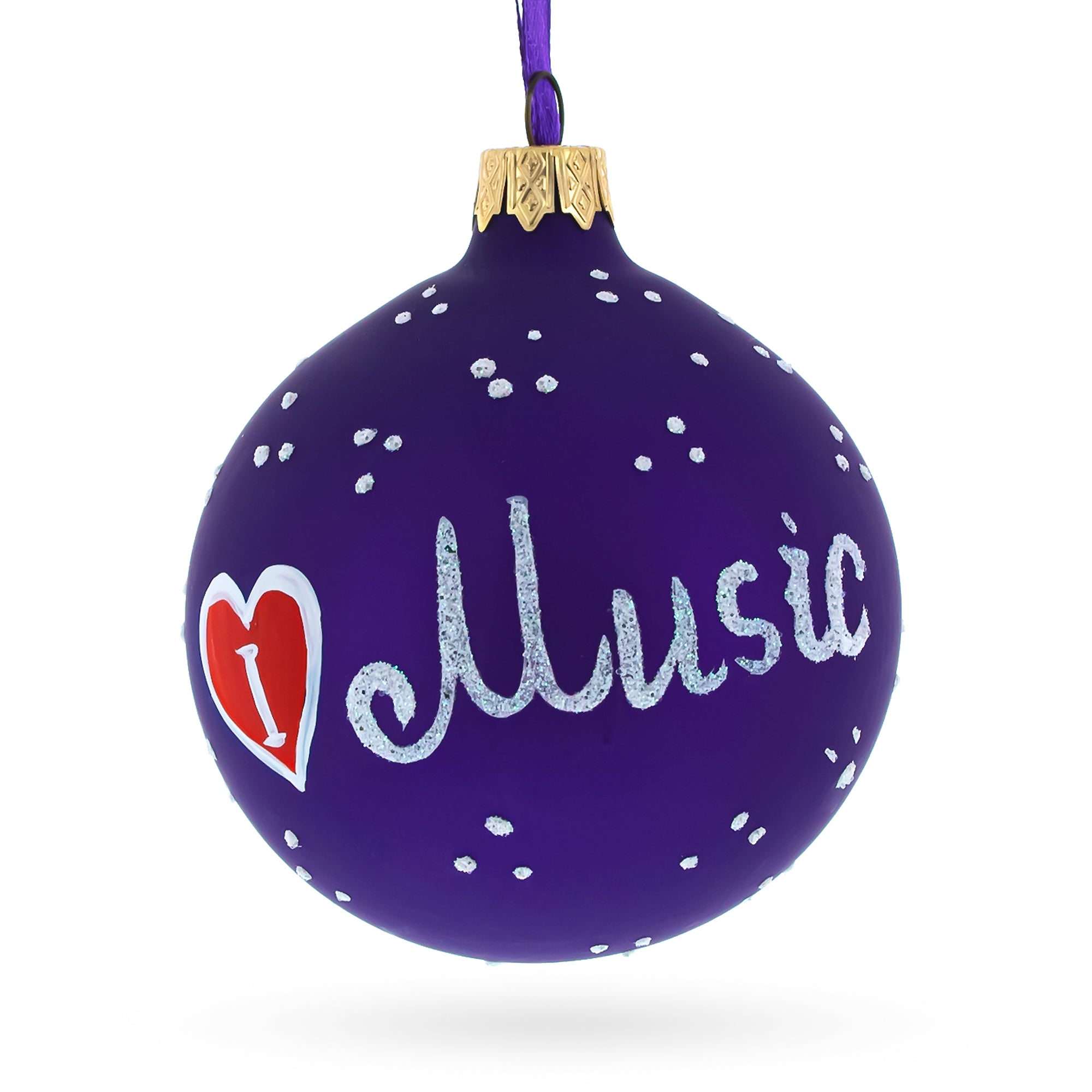 Music Instruments Glass Ball Christmas Ornament 3.25 Inches