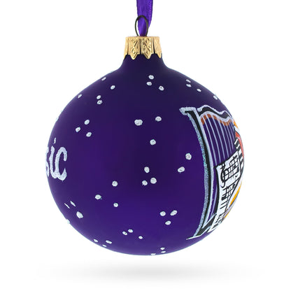 Music Instruments Glass Ball Christmas Ornament 3.25 Inches