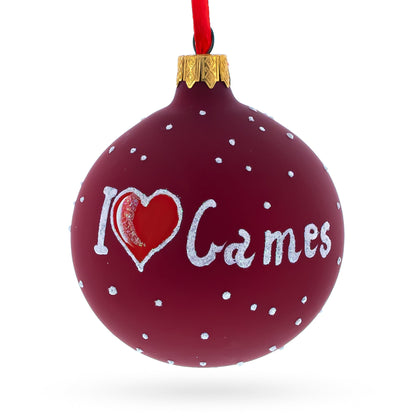 Video Gamer Glass Ball Christmas Ornament 3.25 Inches