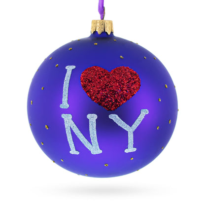 Best of New York City Glass Ball Christmas Ornament 4 Inches