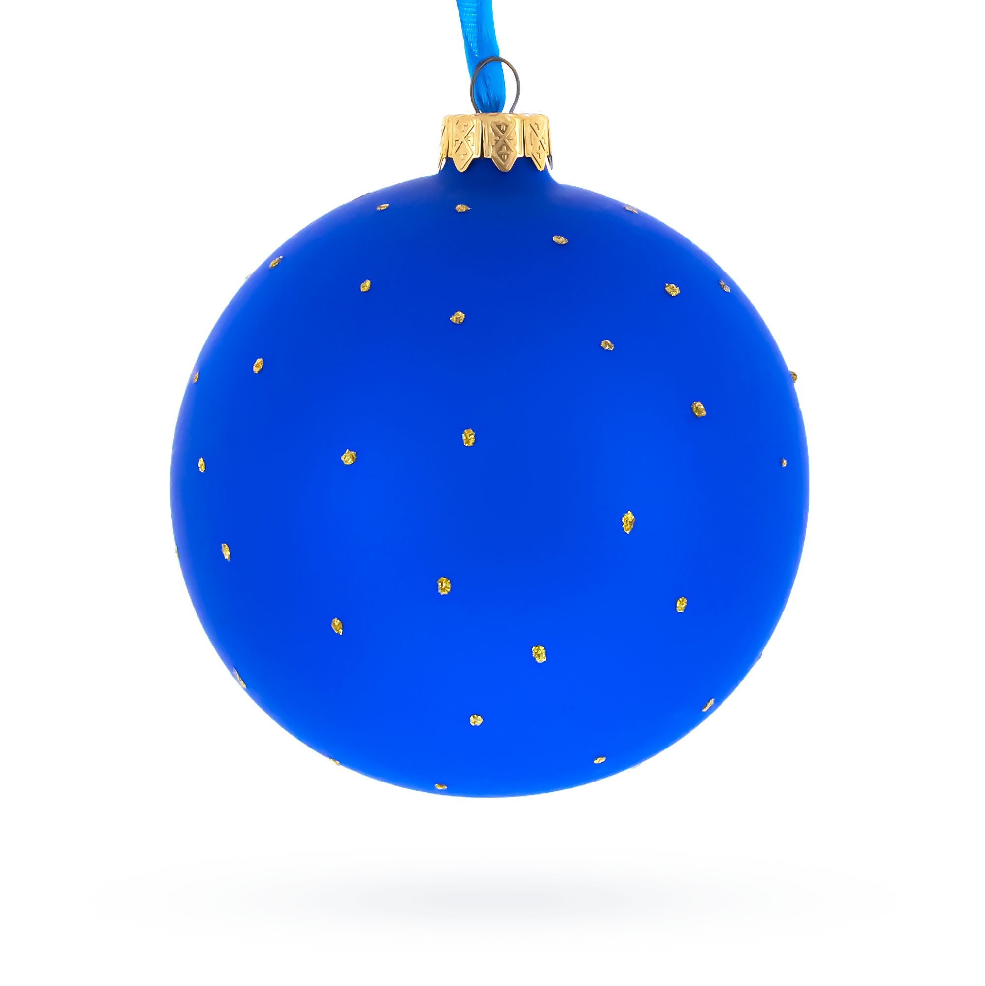 Dog and Cat Hugging Under Umbrella Glass Ball Christmas Ornament 4 Inches