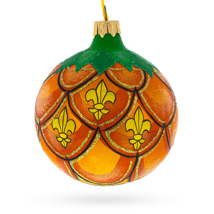 Royal Pineapple Glass Christmas Ornament 3.25 Inches BestPysanky