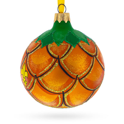 Royal Pineapple Glass Christmas Ornament 3.25 Inches BestPysanky