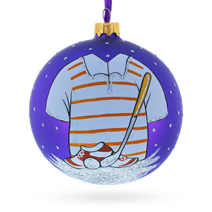 Golf Glass Ball Christmas Ornament 4 Inches