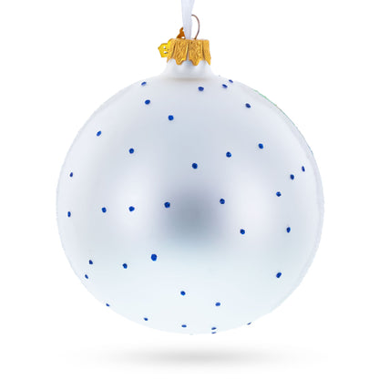 1889 'Irises' by Vincent Van Gogh Glass Ball Christmas Ornament 4 Inches