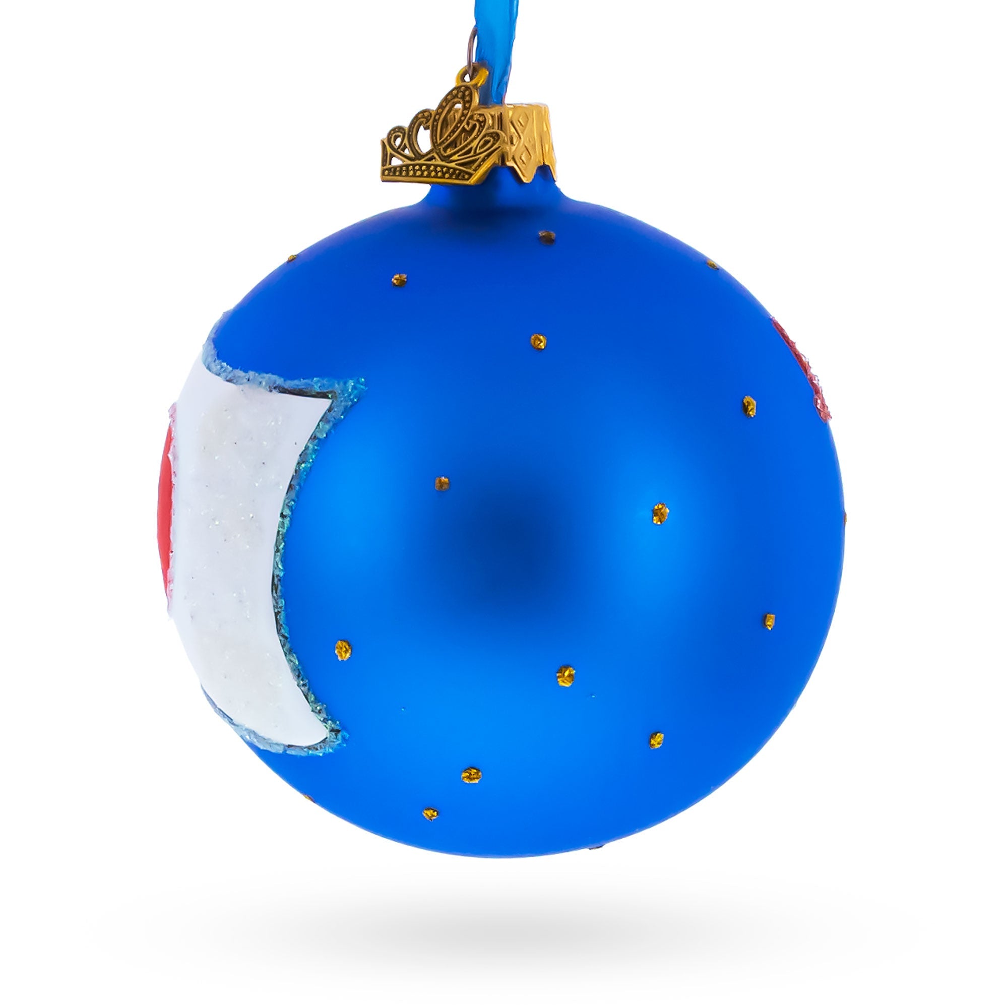 Flag of Japan Glass Ball Christmas Ornament 3.25 Inches