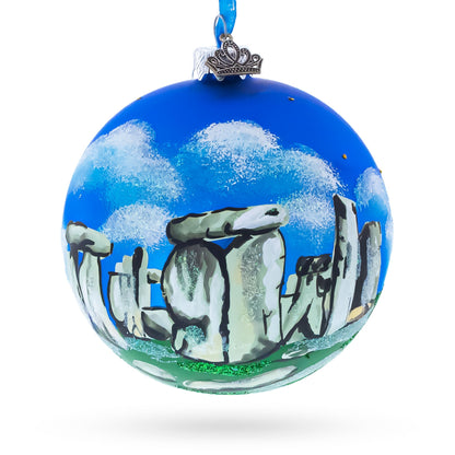Stonehenge, United Kingdom Glass Ball Christmas Ornament 4 Inches