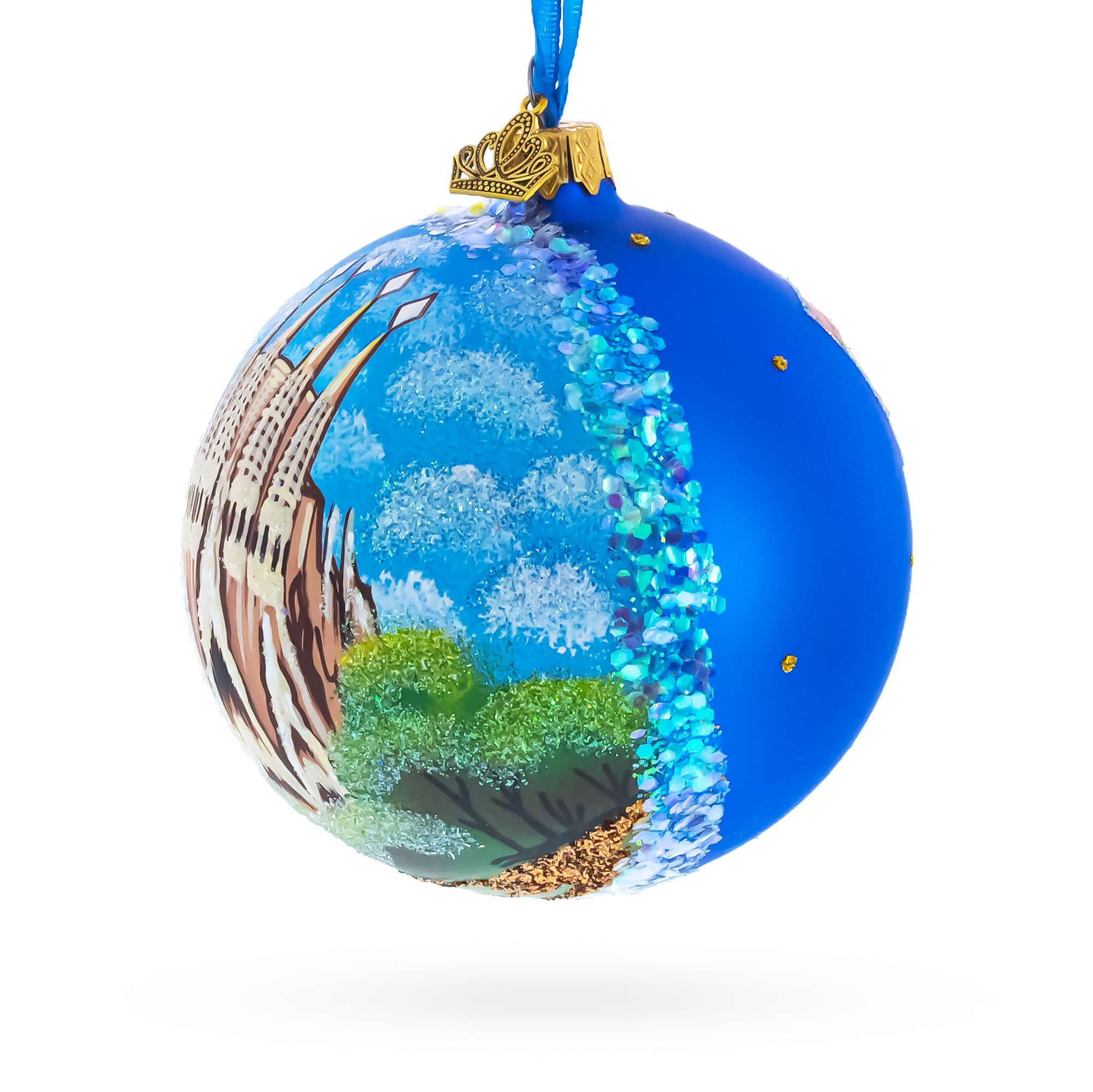La Sagrada Familia, Barcelona, Spain Glass Ball Christmas Ornament 4 Inches