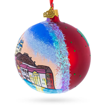 Venetia, Italy Glass Ball Christmas Ornament 4 Inches