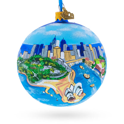 Sydney, Australia Glass Ball Christmas Ornament 4 Inches