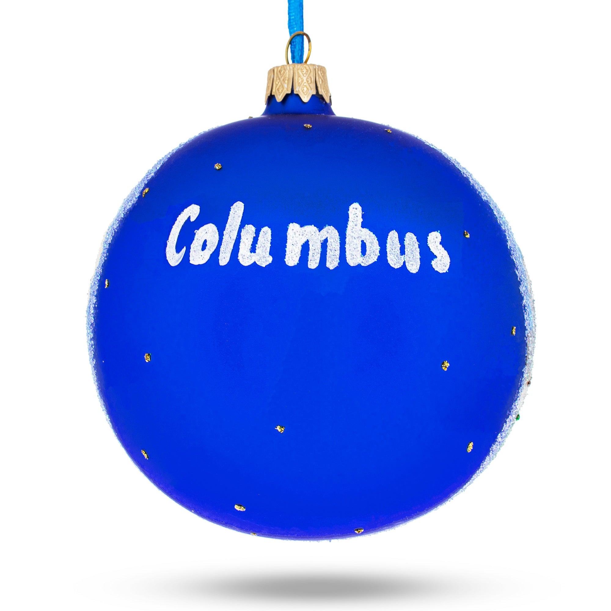 Columbus, Ohio, USA Glass Ball Christmas Ornament 4 Inches